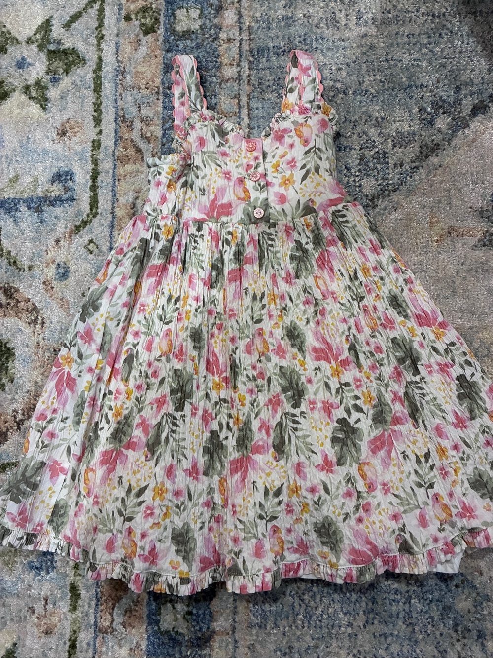 Tommy Bahama Pink, Green & Yellow Floral Sundress